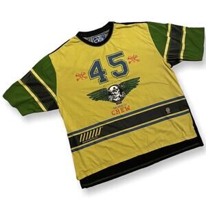 C. Kël Generation Men's Size 2X Jersey Style Cotton Tee  Yellow Green Black
